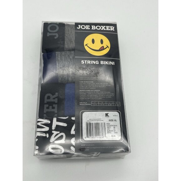 Vintage Kmart Joe Boxer Men’s XL 4 Pack String Bikini 100% Cotton NEW - Picture 3 of 5